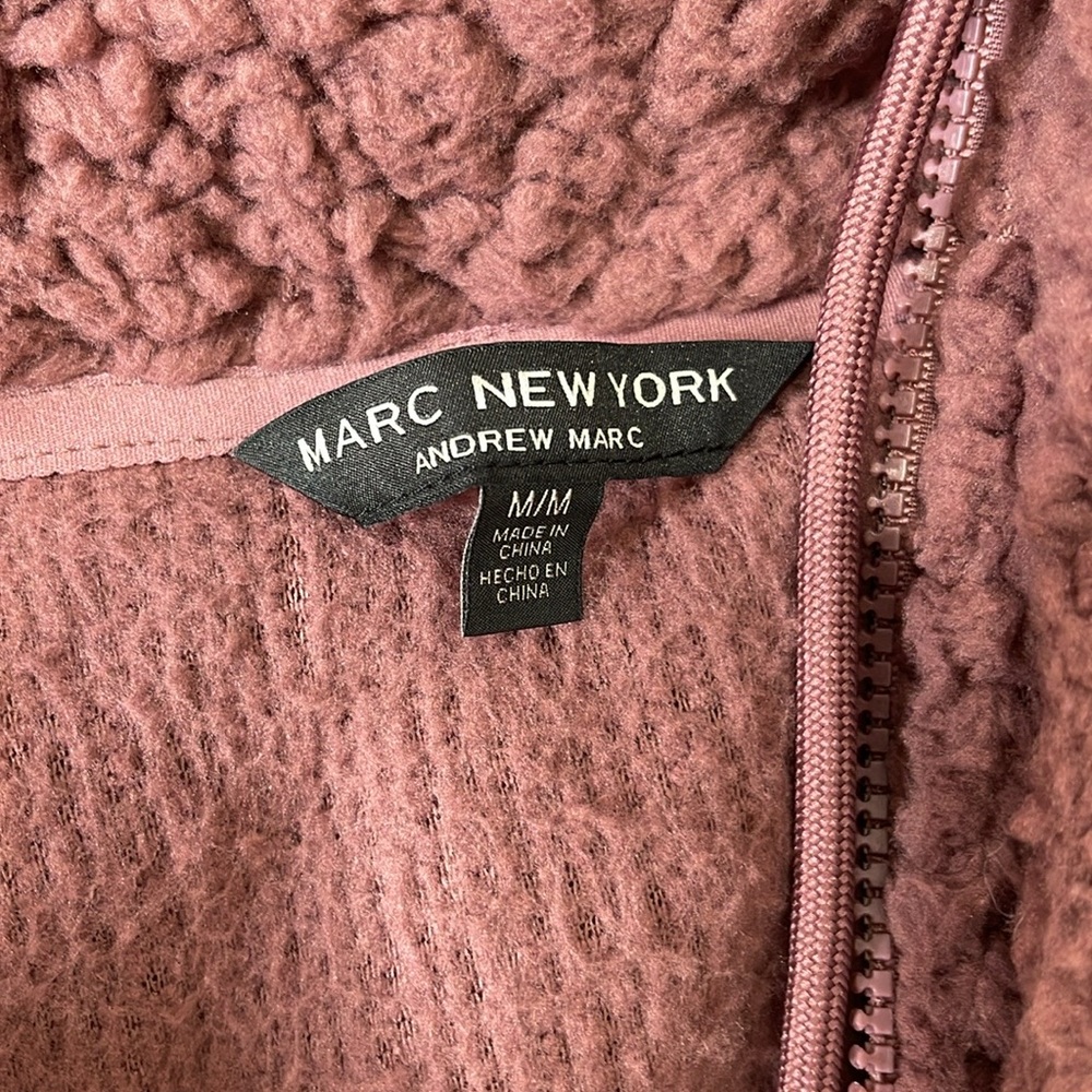 Andrew Marc Women's Teddy Fleece Full Zip Hooded Jacket - Picture 4 of 8